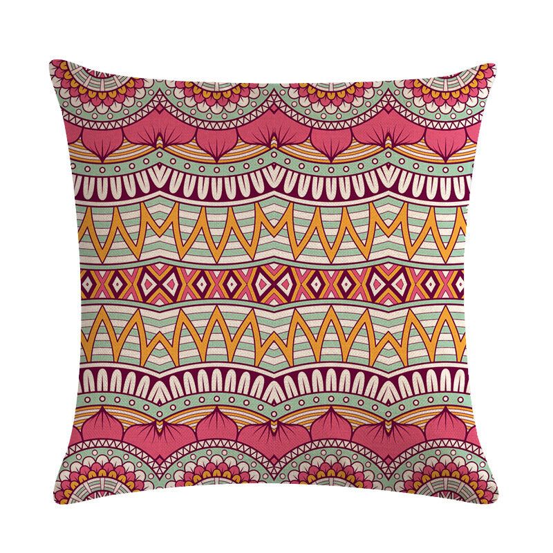 Bohemian Putetrekk Creative Printed Lin Bomulls Hjemmesofa Dekor