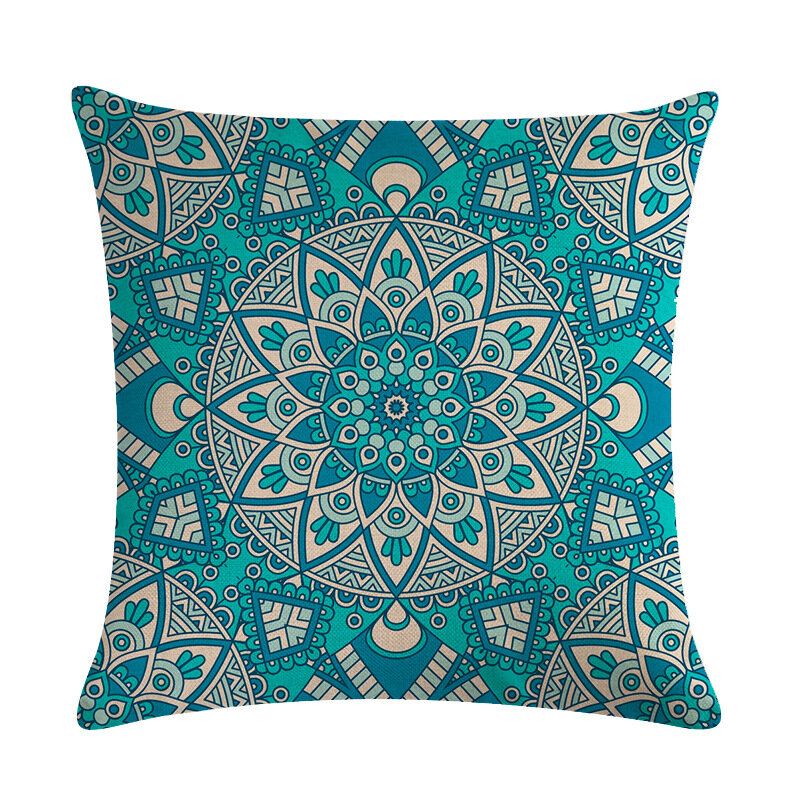 Bohemian Putetrekk Creative Printed Lin Bomulls Hjemmesofa Dekor