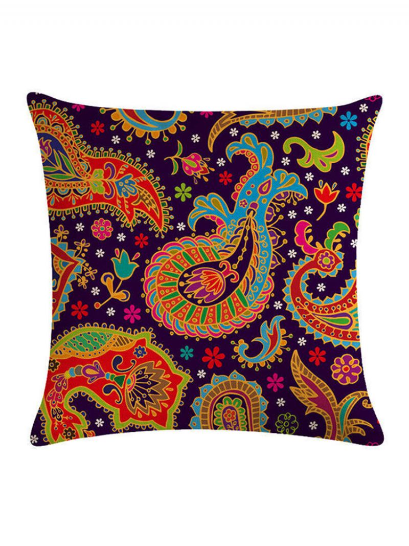 Bohemian Putetrekk Creative Printed Lin Bomulls Hjemmesofa Dekor