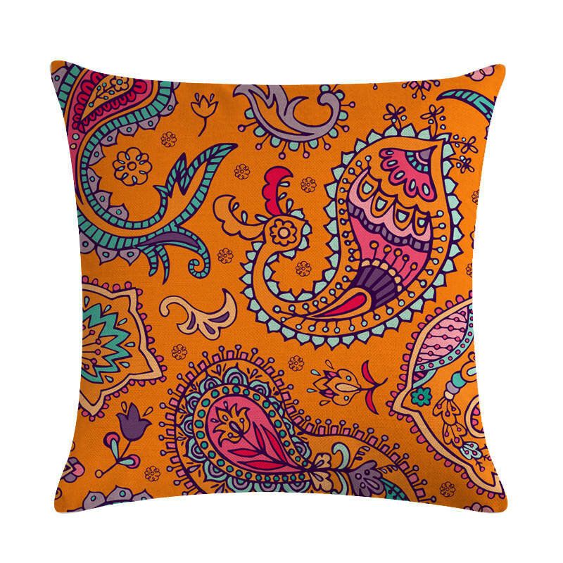 Bohemian Putetrekk Creative Printed Lin Bomulls Hjemmesofa Dekor