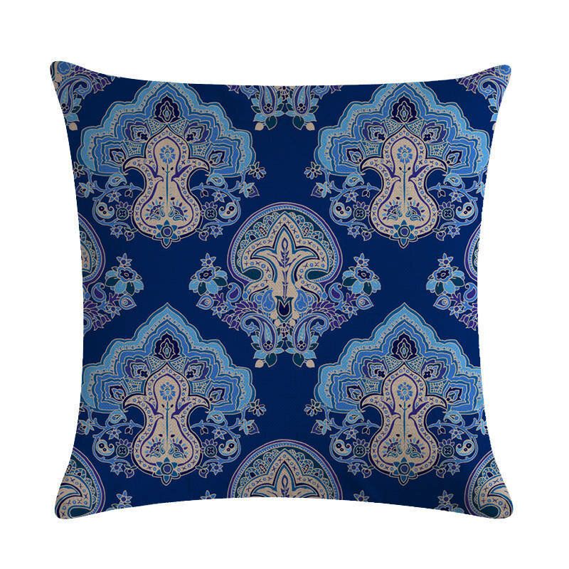 Bohemian Putetrekk Creative Printed Lin Bomulls Hjemmesofa Dekor