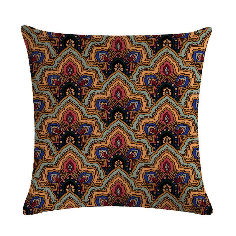 Bohemian Putetrekk Creative Printed Lin Bomulls Hjemmesofa Dekor