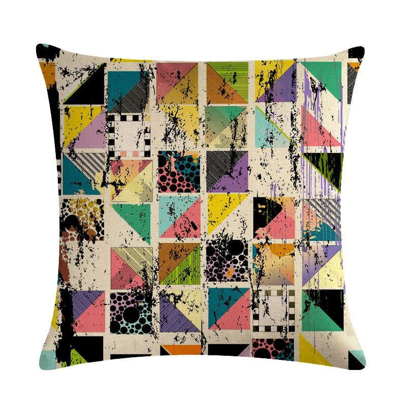 Bohemian Putetrekk Creative Printed Lin Bomulls Hjemmesofa Dekor