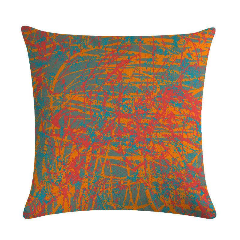 Bohemian Putetrekk Creative Printed Lin Bomulls Hjemmesofa Dekor