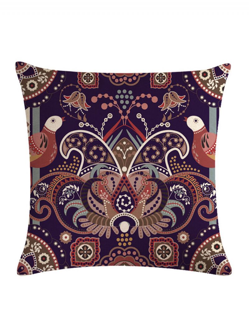 Bohemian Putetrekk Creative Printed Lin Bomulls Hjemmesofa Dekor