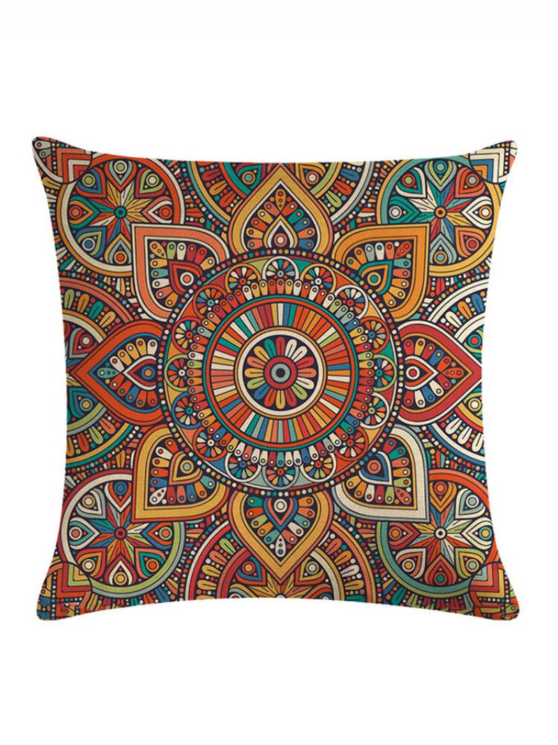 Bohemian Putetrekk Creative Printed Lin Bomulls Hjemmesofa Dekor