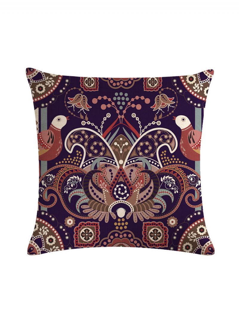 Bohemian Putetrekk Creative Printed Lin Bomulls Hjemmesofa Dekor