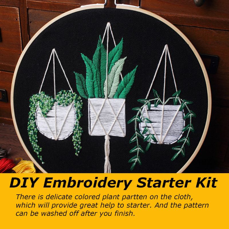 Circle Diy Brodery Kit Håndlaget Korsstingsett For Nybegynnere Syhåndverk