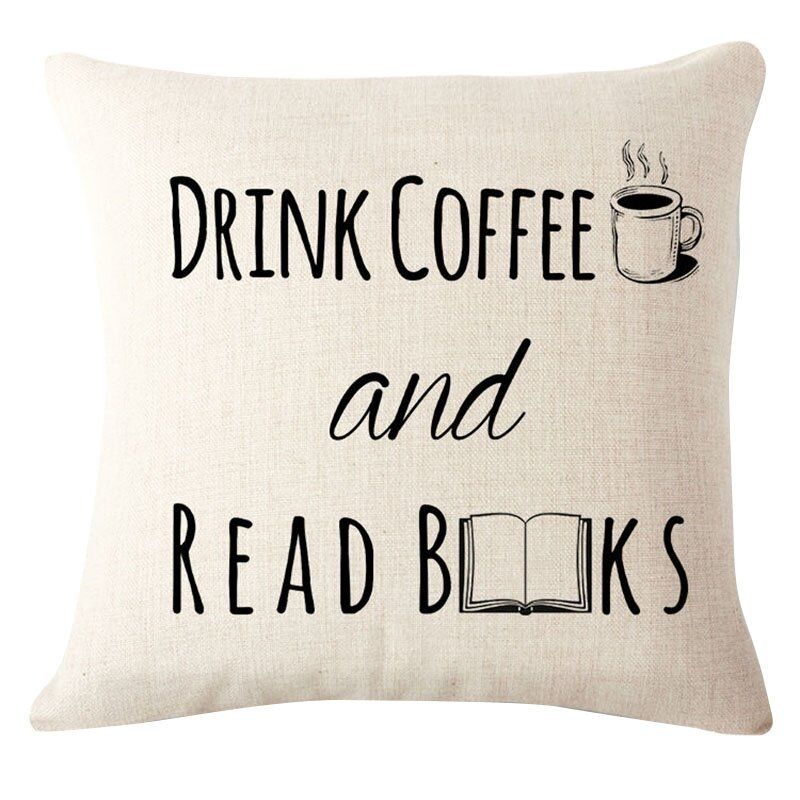 Coffee Books Theme Putetrekk Stol Sofa Sete Rygg Home Decor