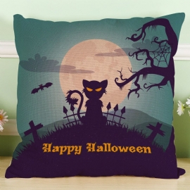 Crazy Halloween Tema Gresskar Mote Bomull Lin Putetrekk Sofa Pute Dekor Gave