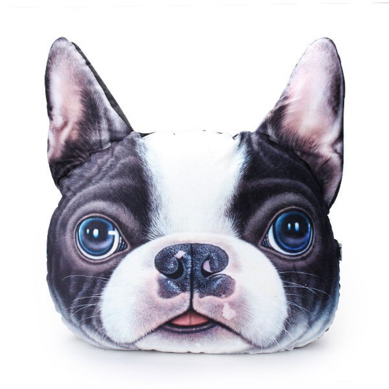 Creative 3d Hunde Katt Puteputer Plysj Meow Star Sovesofa Pute 2 Str.