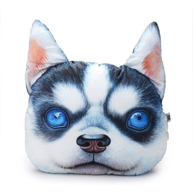 Creative 3d Hunde Katt Puteputer Plysj Meow Star Sovesofa Pute 2 Str.