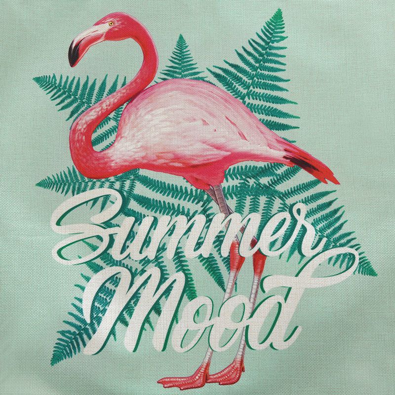 Creative Flamingo Tegneseriemønster Bomull Putetrekk Home Decor