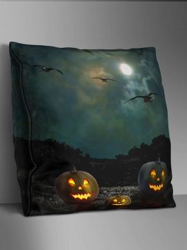 Dobbeltsidig Trykt Polyester Halloween Putetrekk Hjemmesofa Myk Art Decor