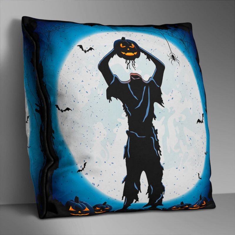 Dobbeltsidig Trykt Polyester Halloween Putetrekk Hjemmesofa Myk Art Decor