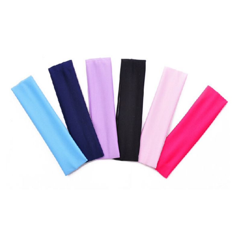 Elastic Ladys Plain Headband Håndkle Yoga Sport Vask Ansikt Bath Snood 6 Farger