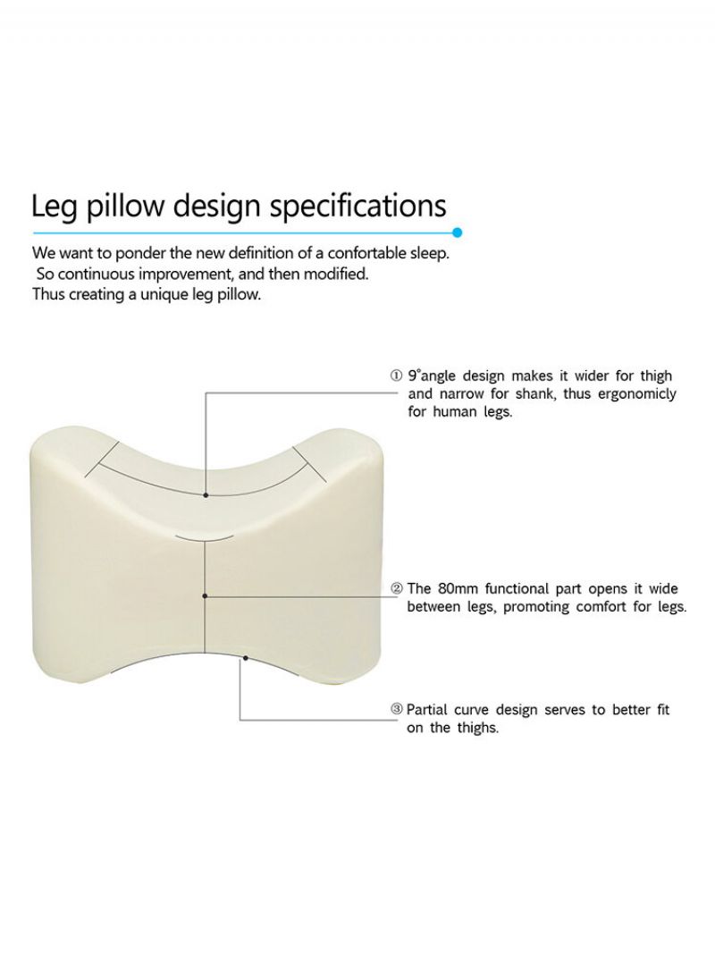 Essort Contour Knepute For Side Sleepers Ortopedisk Memory Foam Benpute For Soveryggradsjustering For Isjias Lindring Ryggsmerter Beinsmerter Hofteleddssmerter