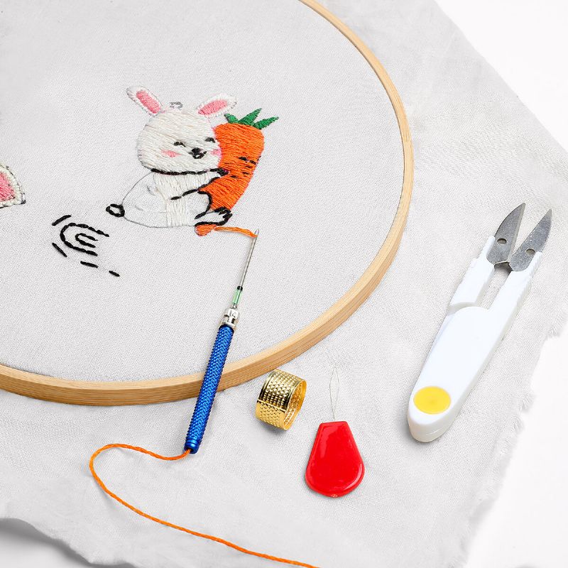 Et Sett Med Magiske Broderipenn Punch Nålesett Craft Cross Stitch-tråder Broderibøyle Diy Sytilbehørsverktøysett For Nybegynnere