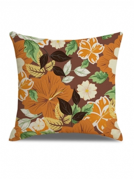 Forfriskende Vintage Floral Lin Putetrekk Hjem Sofa Kontor Midje Myke