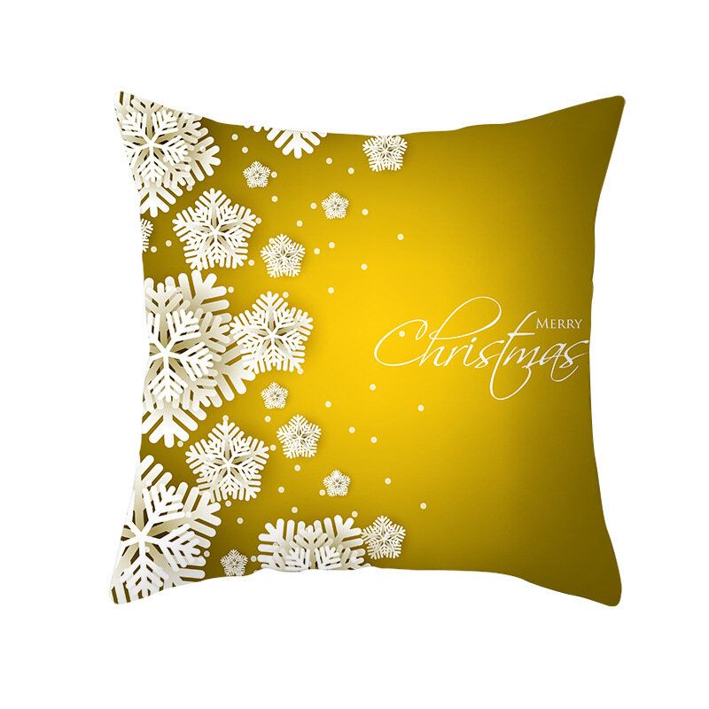 Golden Jingle Merry Christmas Lin Putetrekk Hjem Sofa Decor