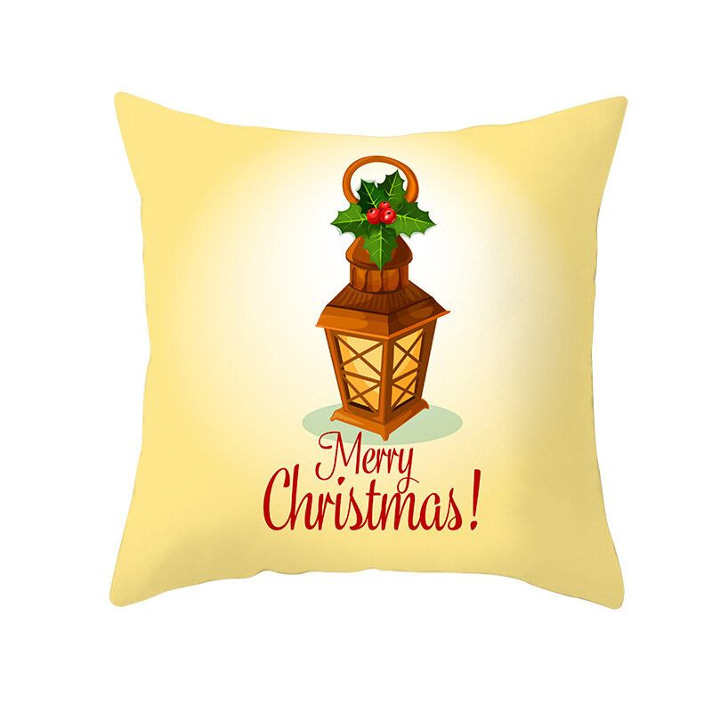 Golden Jingle Merry Christmas Lin Putetrekk Hjem Sofa Decor