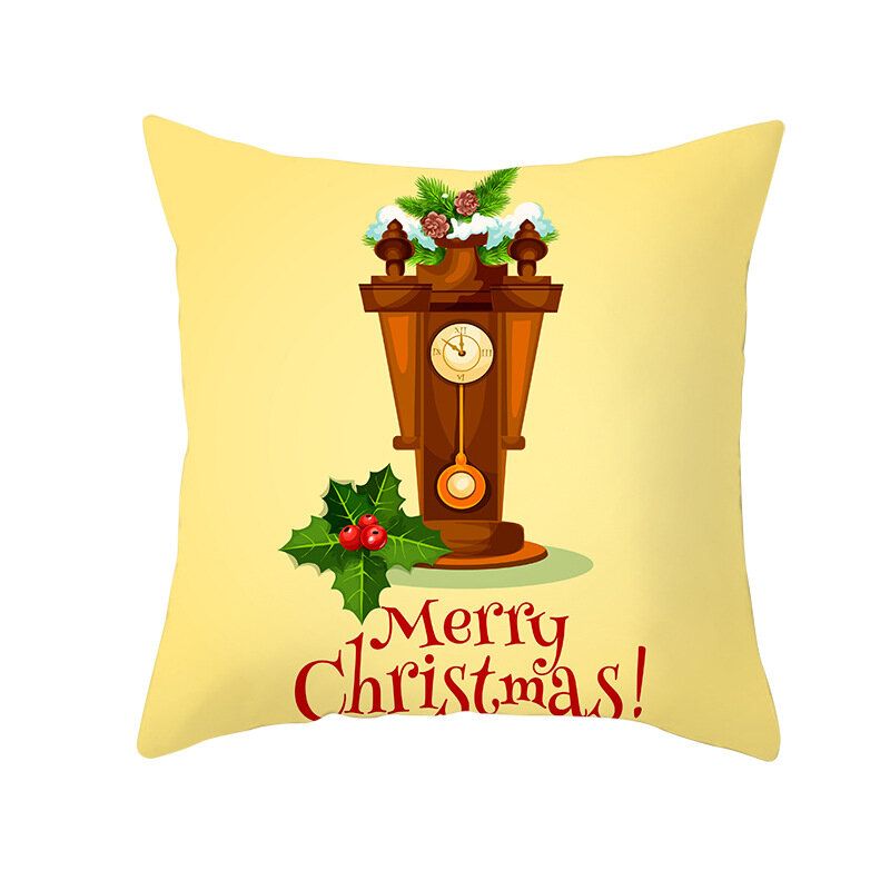 Golden Jingle Merry Christmas Lin Putetrekk Hjem Sofa Decor