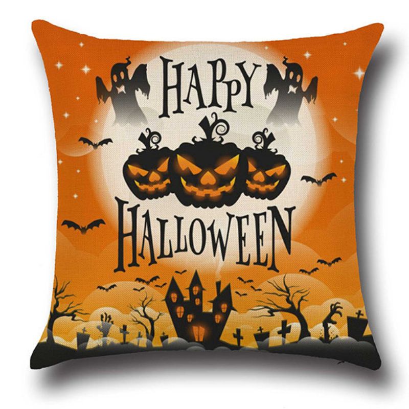 Halloween Party Sovesofa Bilputetrekk Home Decor Gresskar Putetrekk