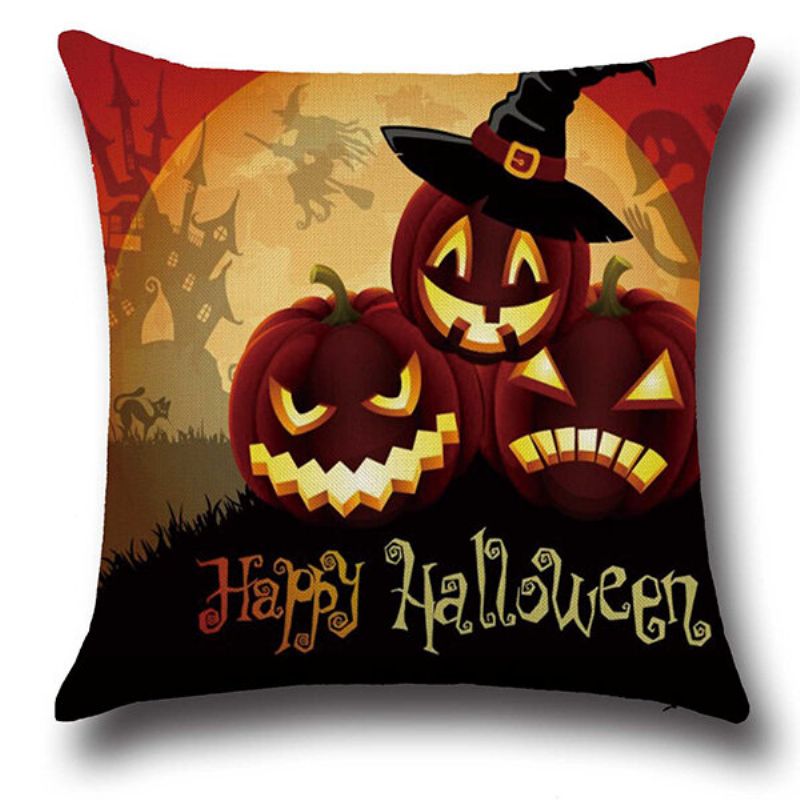 Halloween Party Sovesofa Bilputetrekk Home Decor Gresskar Putetrekk