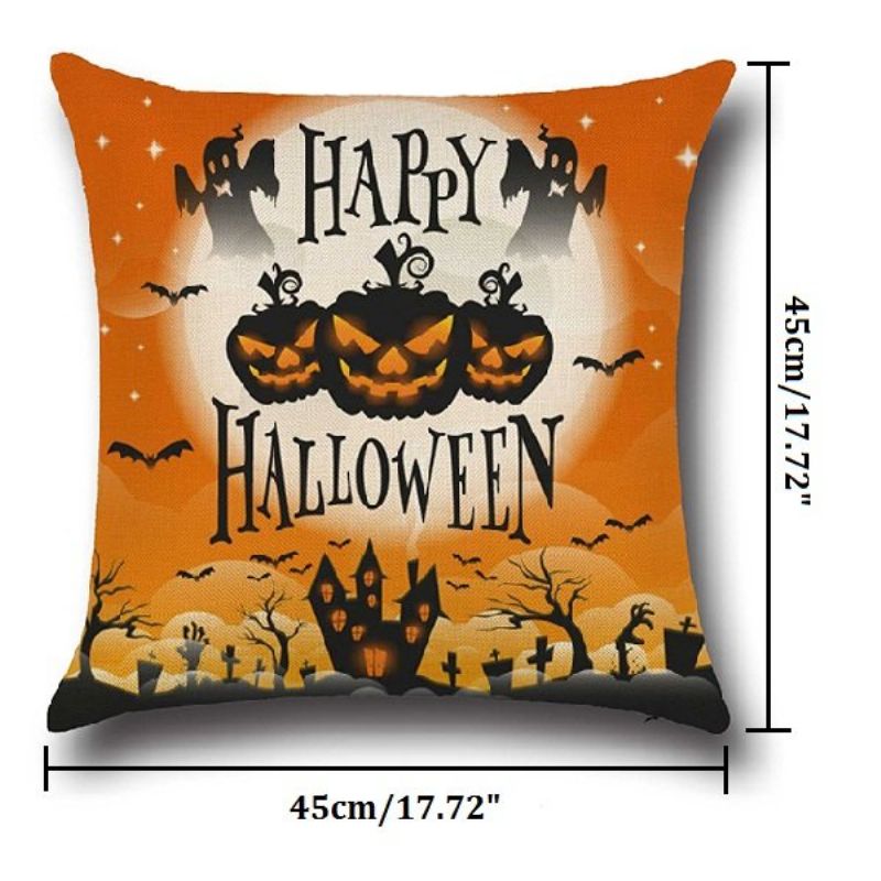 Halloween Party Sovesofa Bilputetrekk Home Decor Gresskar Putetrekk