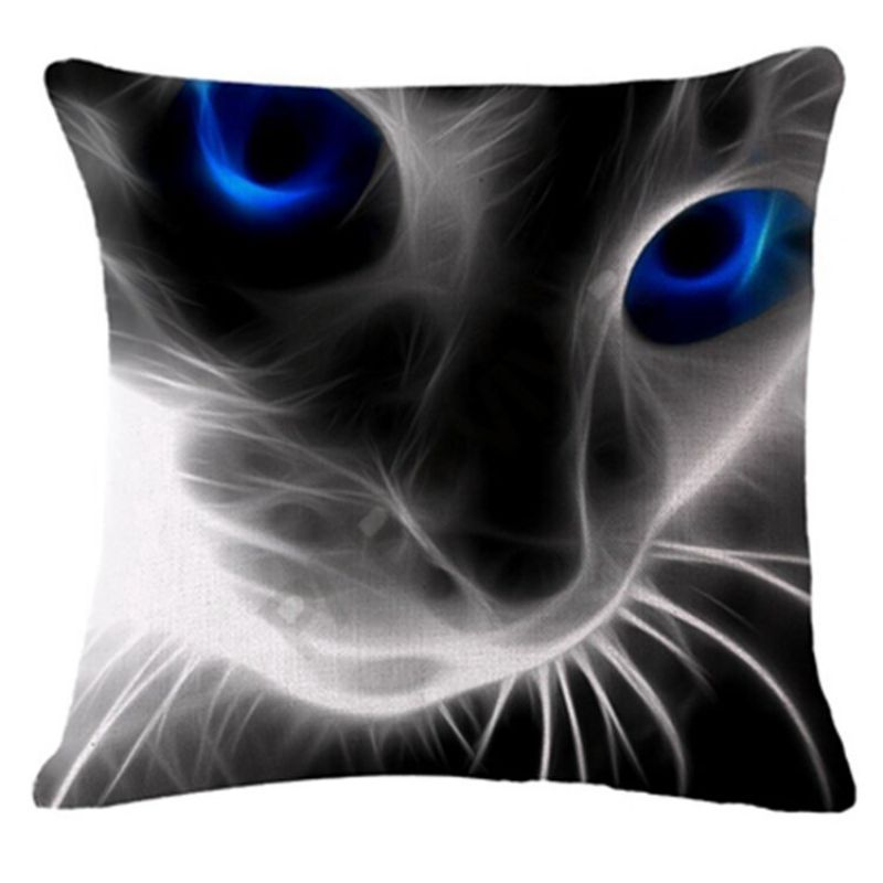 Honana 45x45cm Home Decoration 3d Animal Fluorescence 6 Valgfrie Mønstre Bomull Lin Putetrekk