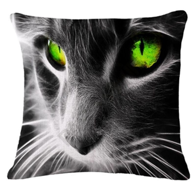 Honana 45x45cm Home Decoration 3d Animal Fluorescence 6 Valgfrie Mønstre Bomull Lin Putetrekk