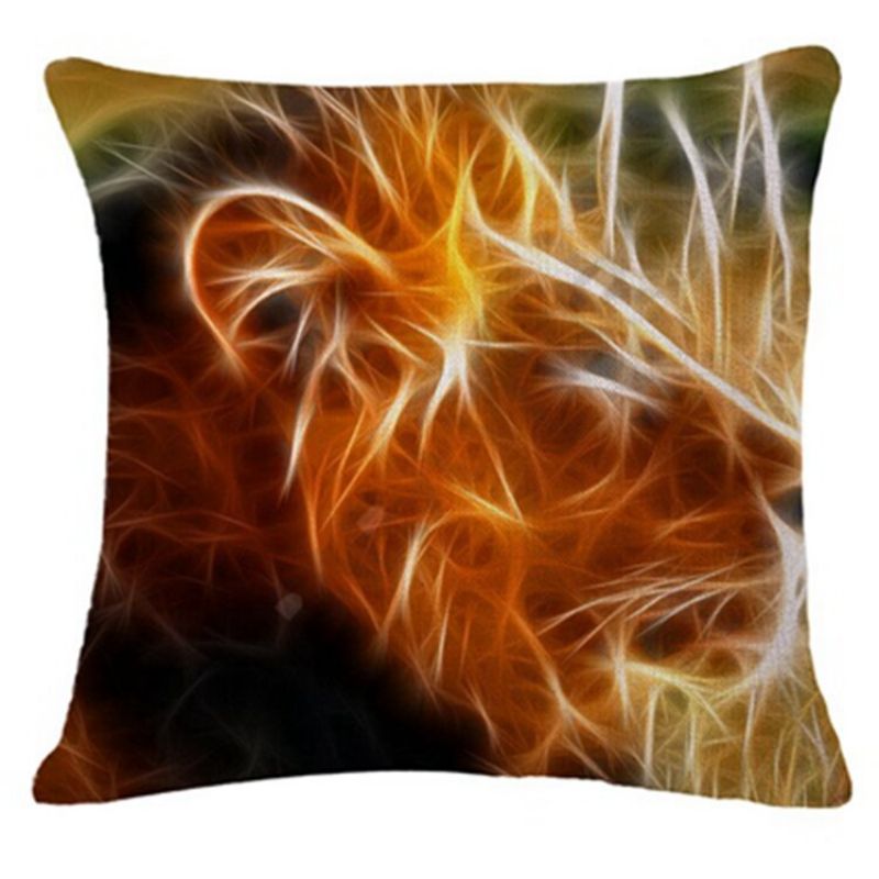 Honana 45x45cm Home Decoration 3d Animal Fluorescence 6 Valgfrie Mønstre Bomull Lin Putetrekk