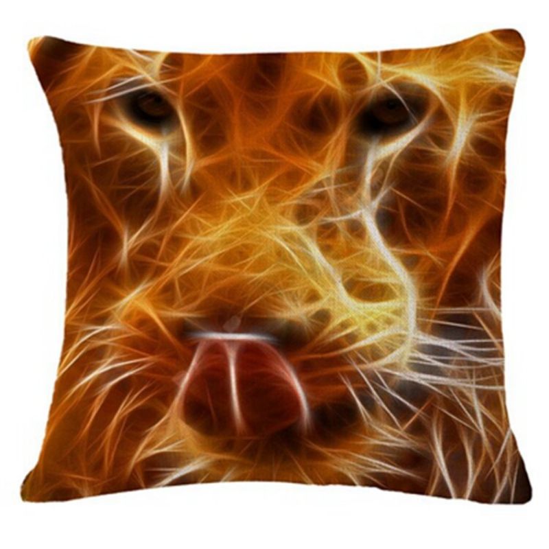 Honana 45x45cm Home Decoration 3d Animal Fluorescence 6 Valgfrie Mønstre Bomull Lin Putetrekk