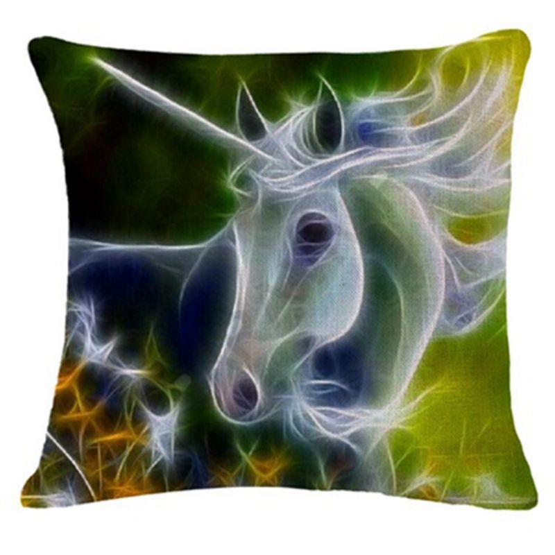 Honana 45x45cm Home Decoration 3d Animal Fluorescence 6 Valgfrie Mønstre Bomull Lin Putetrekk