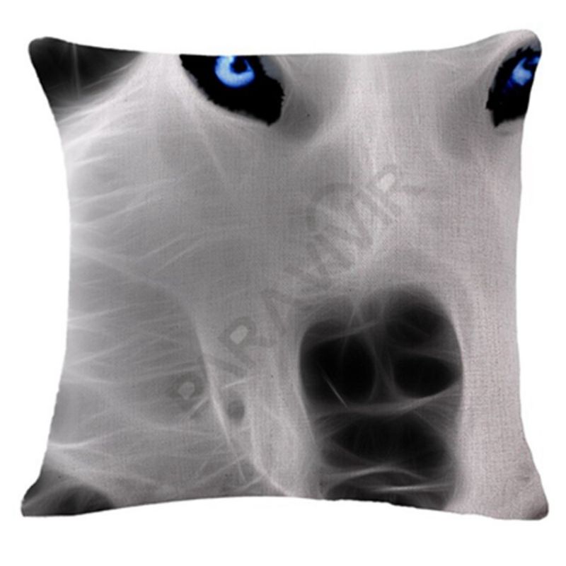 Honana 45x45cm Home Decoration 3d Animal Fluorescence 6 Valgfrie Mønstre Bomull Lin Putetrekk