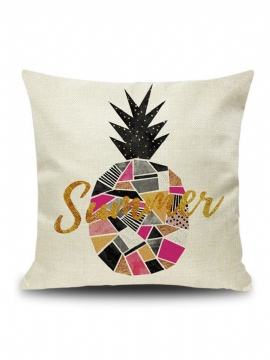 Ins Nordic Pineapple Cactus Geometrisk Stil Linputetrekk Hjemmesofa Art Decor Sete Putetrekk