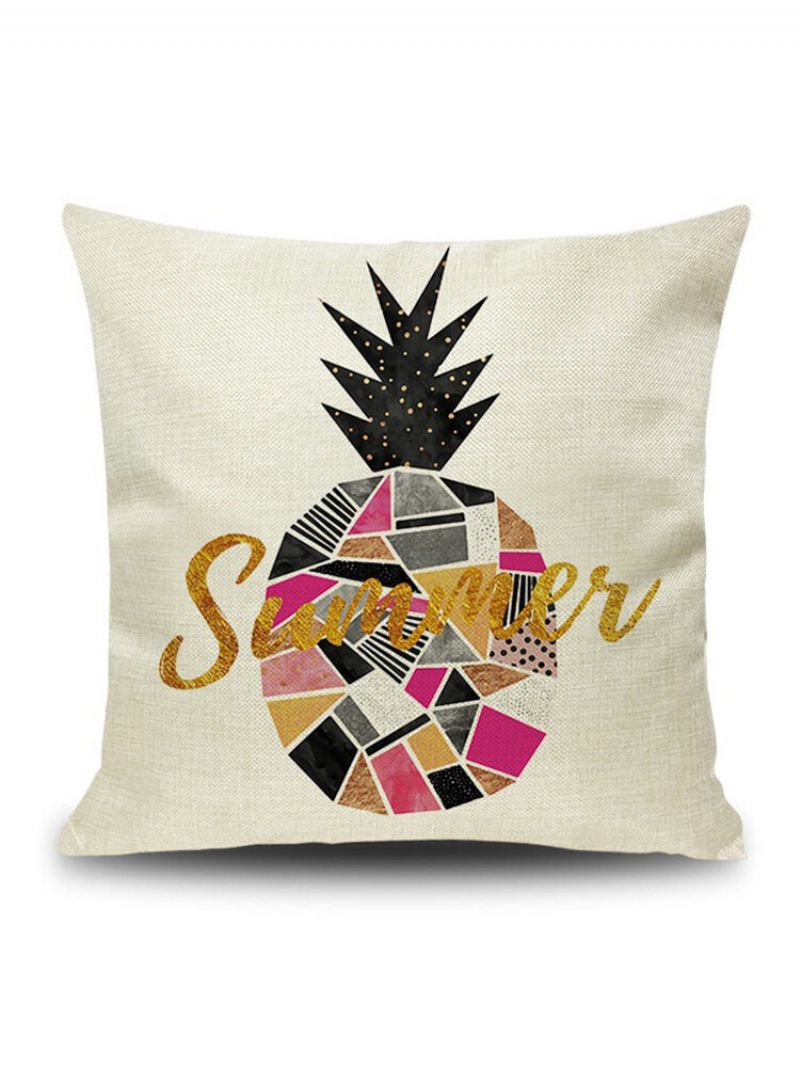 Ins Nordic Pineapple Cactus Geometrisk Stil Linputetrekk Hjemmesofa Art Decor Sete Putetrekk