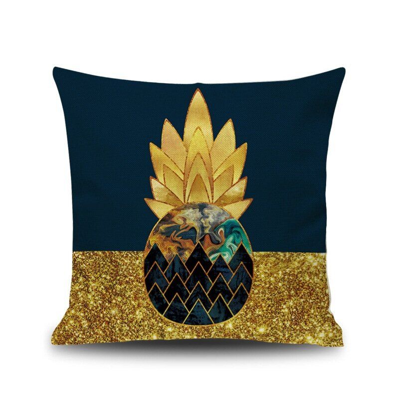 Ins Nordic Pineapple Cactus Geometrisk Stil Linputetrekk Hjemmesofa Art Decor Sete Putetrekk