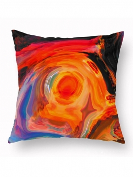 Ins Stil Abstrakt Farget Trykt Kort Plysj Putetrekk Hjem Art Decor Sofa