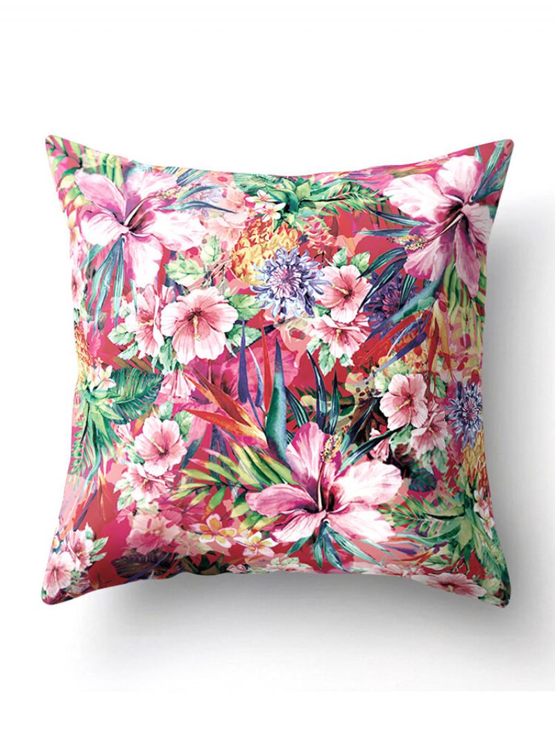 Ins Stil Blomstertrykt Mikrofiberputetrekk Hjemmesofa Kontorsete Art Decor