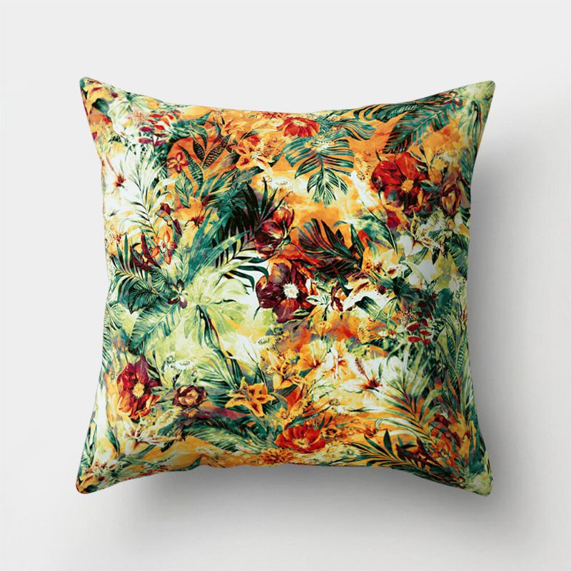 Ins Stil Blomstertrykt Mikrofiberputetrekk Hjemmesofa Kontorsete Art Decor