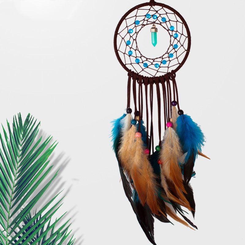 Ins Style Drømmefanger Diy Håndlaget Kit Nybegynner Strikkepakke Hengende Ferdig Dreamcatcher