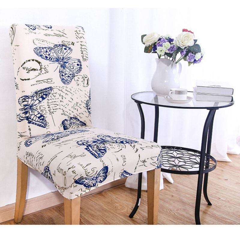 Kcasa Wx-pp3 Elegant Flower Elastisk Stretch Stol Setetrekk Spisestue Hjem Bryllupsdekor