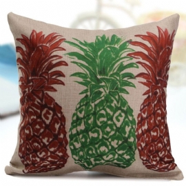 Lin Vintage Pineapple Havutsikt Putetrekk Hjem Sofa Bil