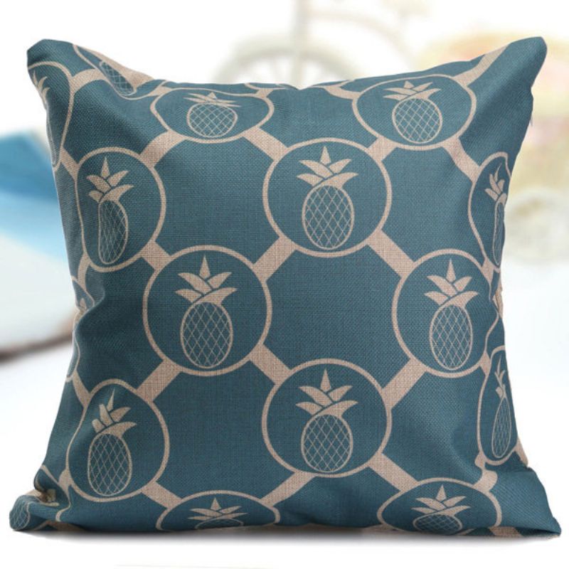 Lin Vintage Pineapple Havutsikt Putetrekk Hjem Sofa Bil