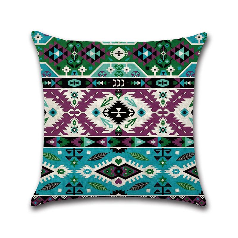 Mandala Indian Bohemian Cotton Lin Putetrekk Home Decor Firkantet