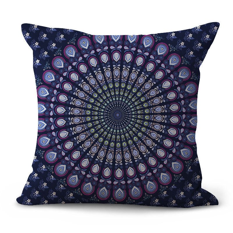 Mandala Polyester Putetrekk Bohemian Geometric Elephant Hjem Dekorativ