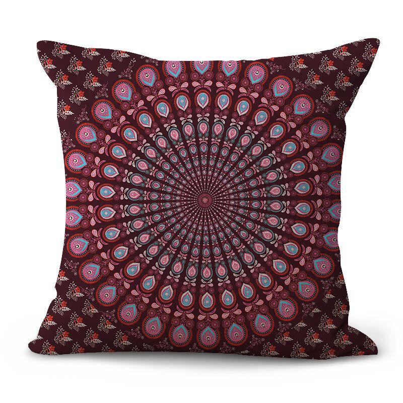 Mandala Polyester Putetrekk Bohemian Geometric Elephant Hjem Dekorativ