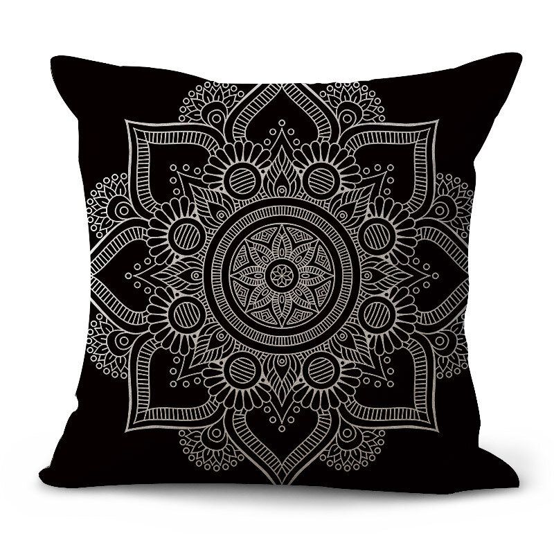 Mandala Polyester Putetrekk Bohemian Geometric Elephant Hjem Dekorativ