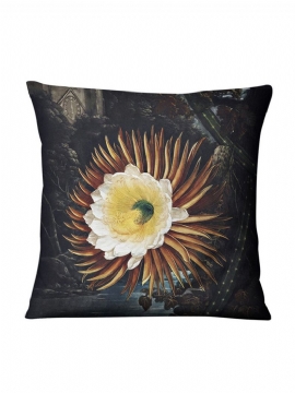 Nordic Retro Flower Tulip Lin Putetrekk Hjem Stoff Sofa